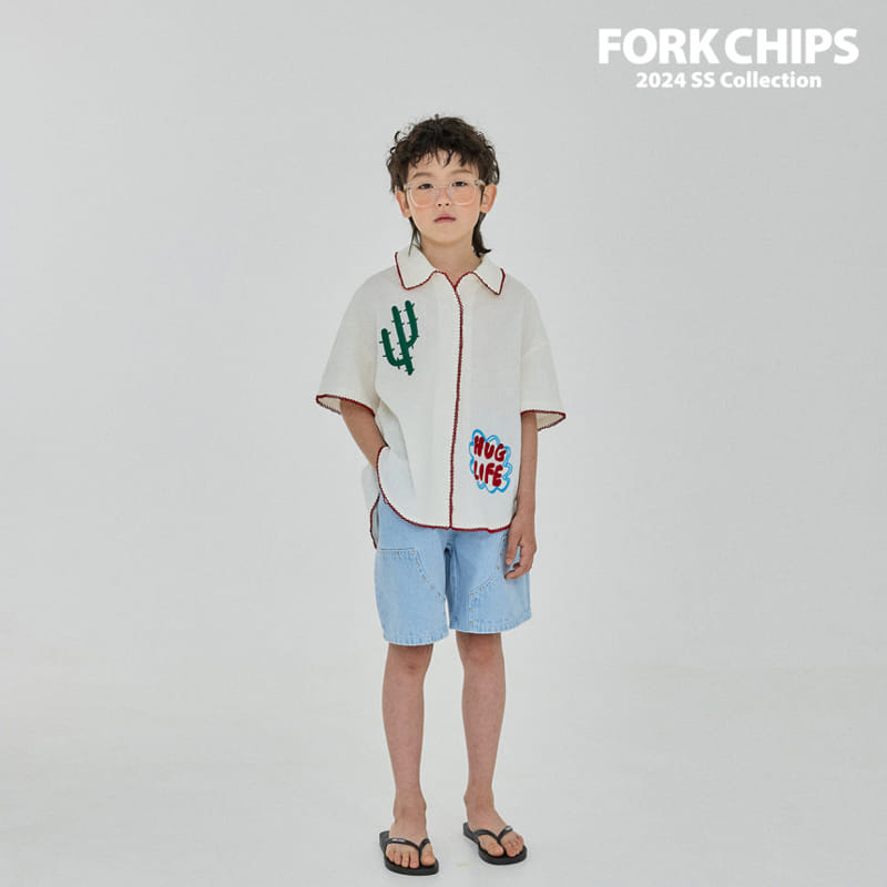 Fork Chips - Korean Children Fashion - #magicofchildhood - Sketch Shirt - 4