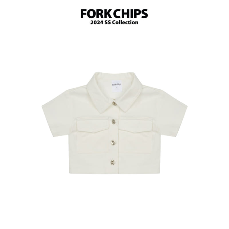 Fork Chips - Korean Children Fashion - #minifashionista - Kate Crop Shirt - 3