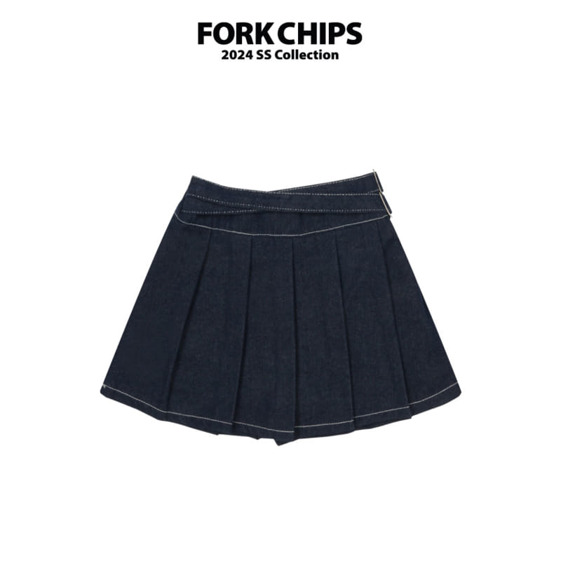 Fork Chips - Korean Children Fashion - #minifashionista - Kate Buckle Skirt - 2