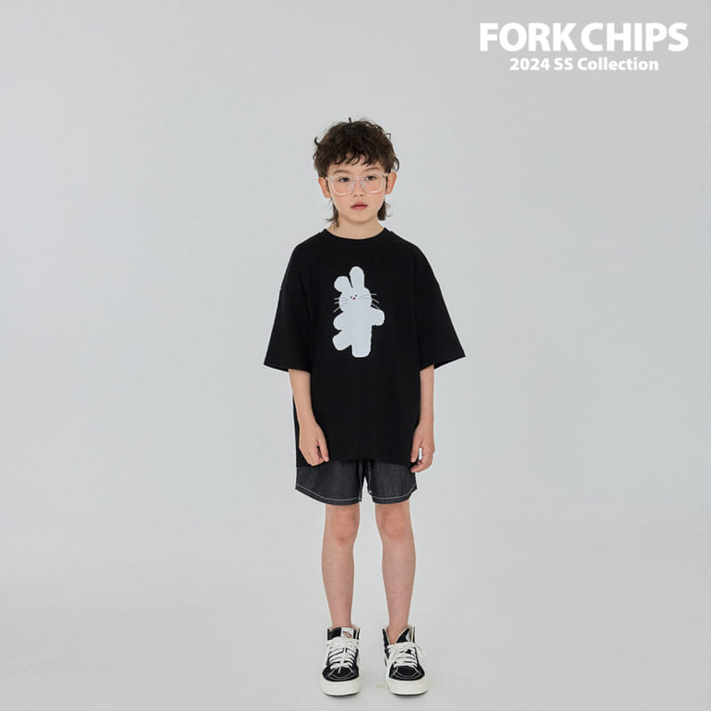 Fork Chips - Korean Children Fashion - #minifashionista - Moving Bunny Tee - 7