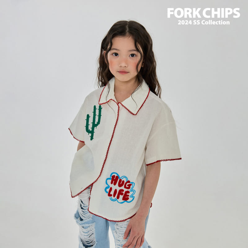 Fork Chips - Korean Children Fashion - #prettylittlegirls - Sketch Shirt - 5