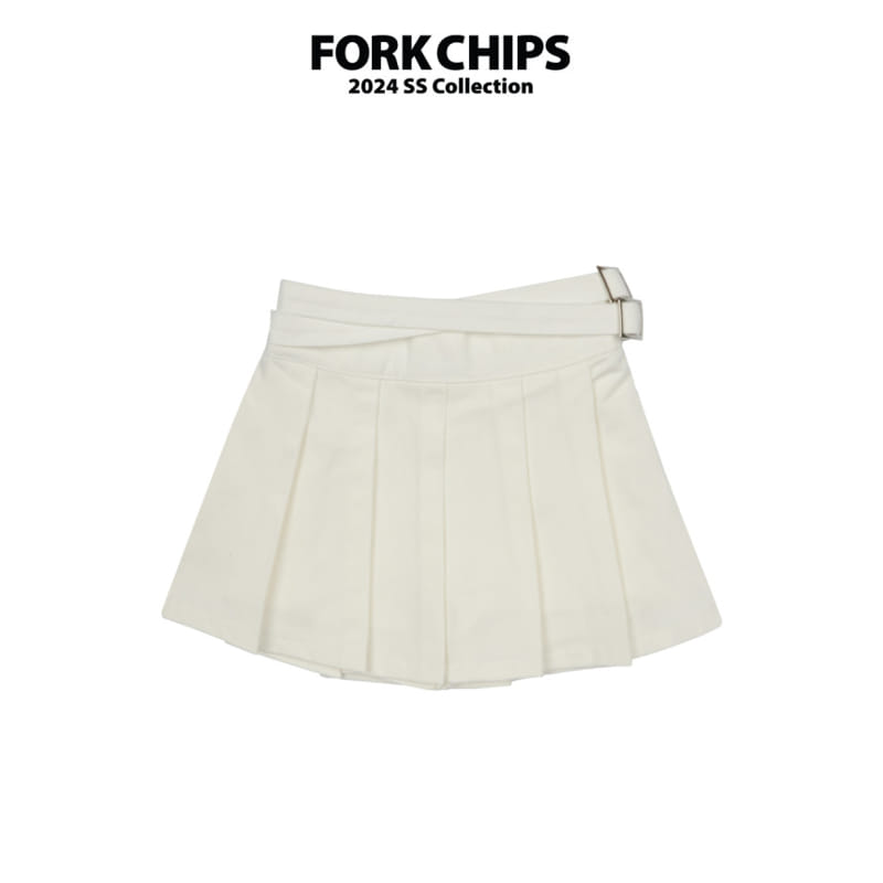 Fork Chips - Korean Children Fashion - #prettylittlegirls - Kate Buckle Skirt - 3