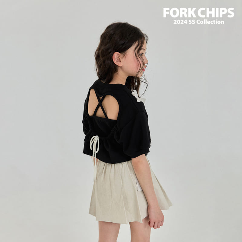 Fork Chips - Korean Children Fashion - #prettylittlegirls - Two Ribbon Sweatshirt - 6