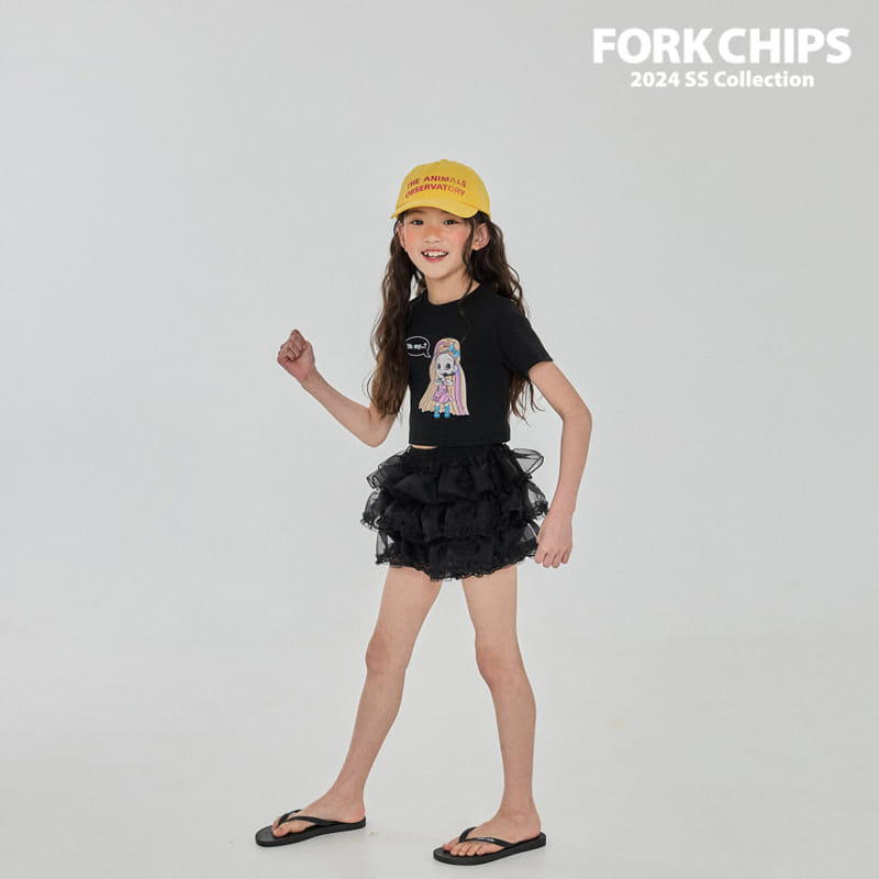 Fork Chips - Korean Children Fashion - #prettylittlegirls - Baby Doll Tee - 5