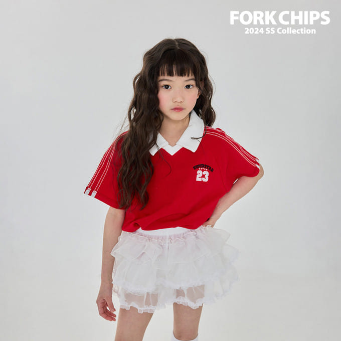 Fork Chips - Korean Children Fashion - #prettylittlegirls - Scotch PK Tee