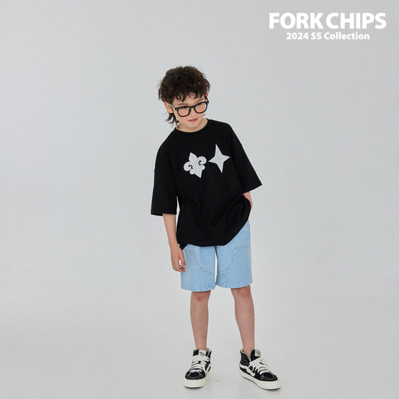 Fork Chips - Korean Children Fashion - #prettylittlegirls - Volt Denim Pants - 3