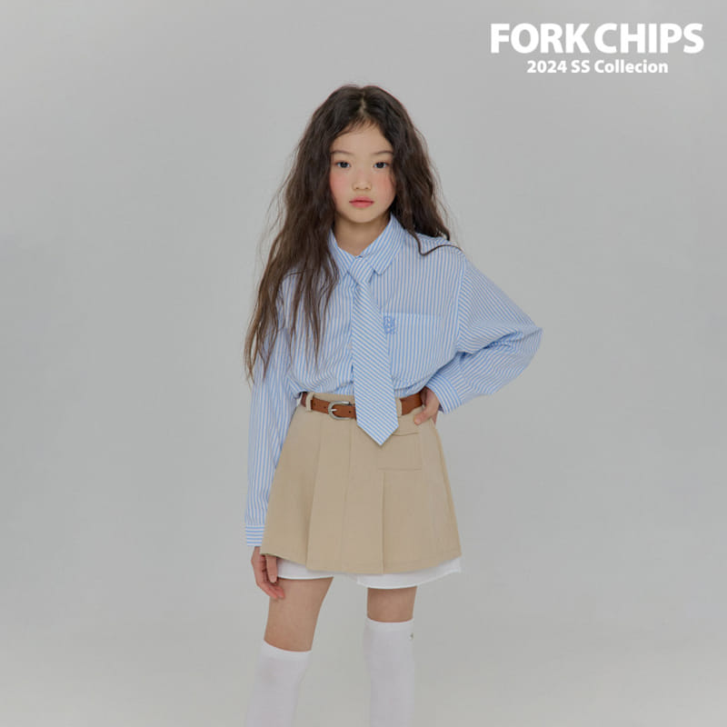 Fork Chips - Korean Children Fashion - #prettylittlegirls - Hidden Pocket Skirt - 2