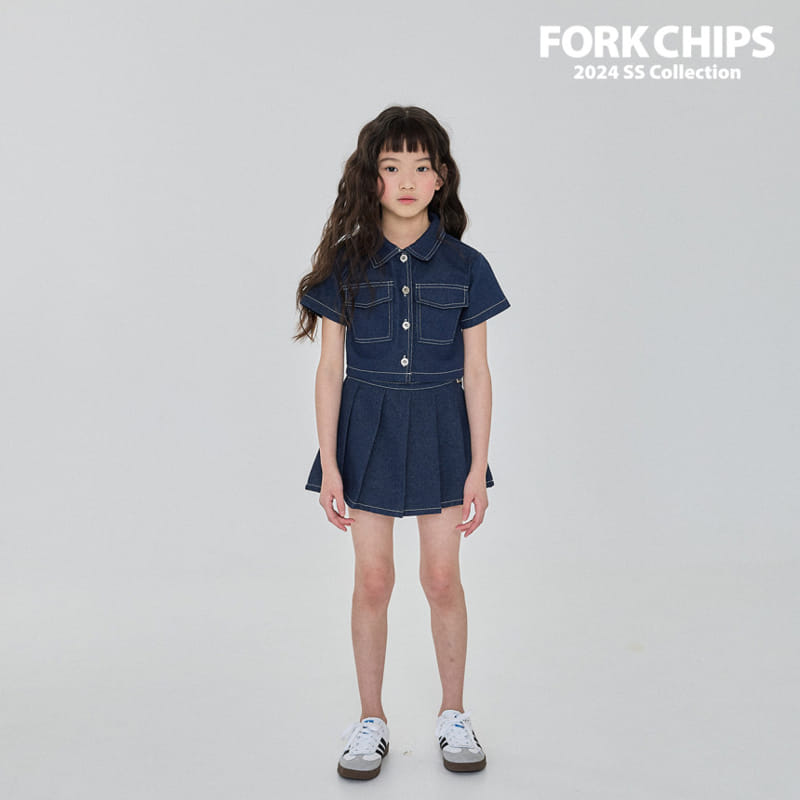Fork Chips - Korean Children Fashion - #stylishchildhood - Kate Buckle Skirt - 6