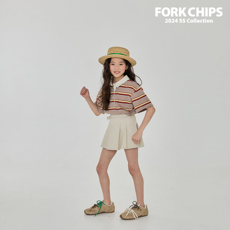 Fork Chips - Korean Children Fashion - #stylishchildhood - Marry Belt Skirt - 8