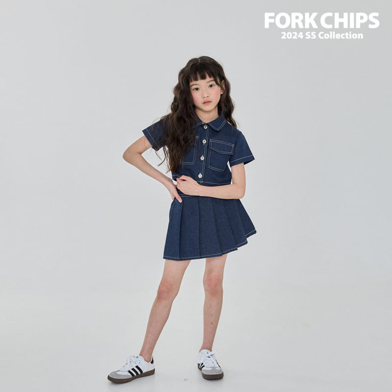 Fork Chips - Korean Children Fashion - #todddlerfashion - Kate Crop Shirt - 5