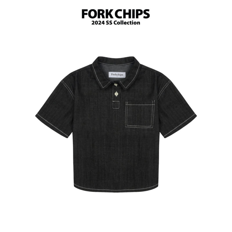 Fork Chips - Korean Children Fashion - #toddlerclothing - Hiro Slit Shirt - 2