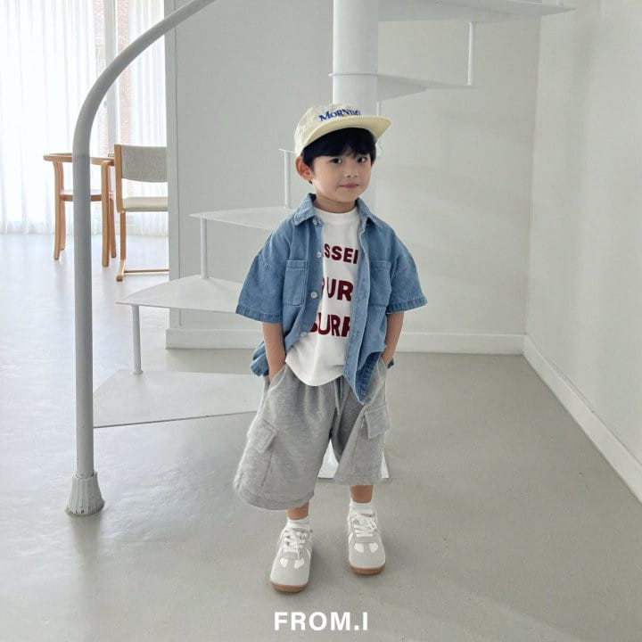 From I - Korean Children Fashion - #kidsshorts - Denim Short Shirt - 4