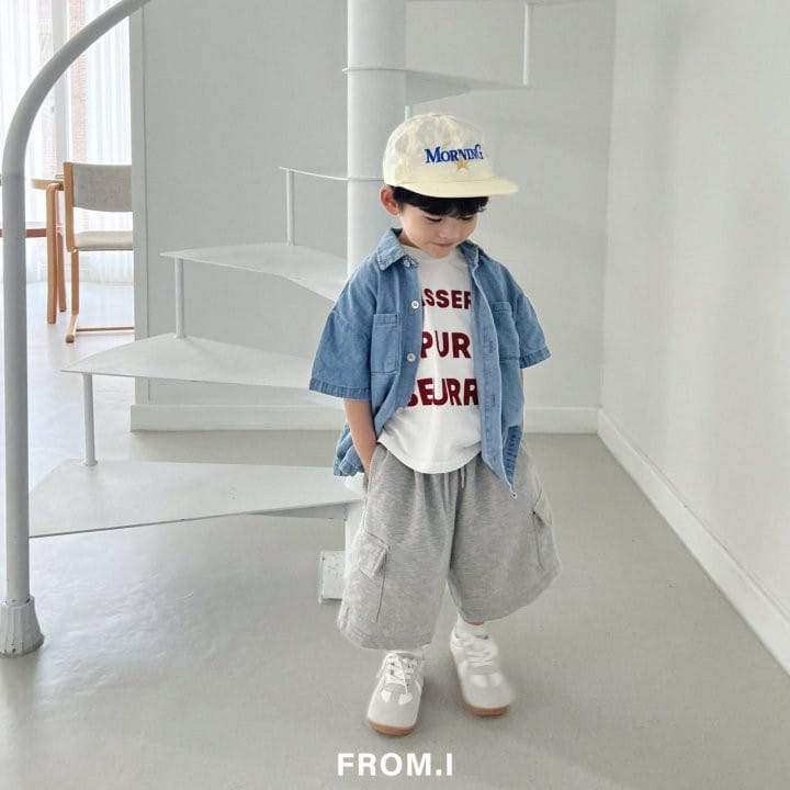 From I - Korean Children Fashion - #kidzfashiontrend - Denim Short Shirt - 5