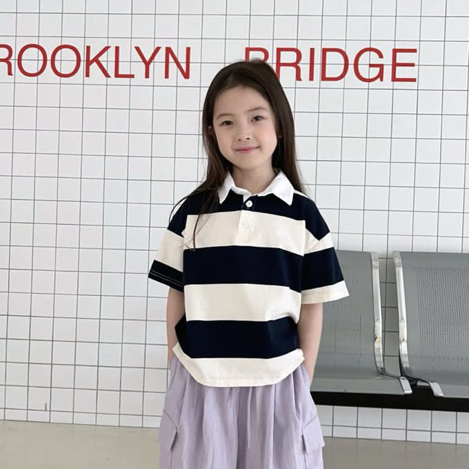 From I - Korean Children Fashion - #todddlerfashion - Rugby Collar Tee