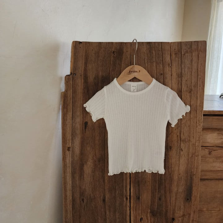 From J - Korean Baby Fashion - #babyfever - Momo Eyelet Short Sleeve Tee - 2