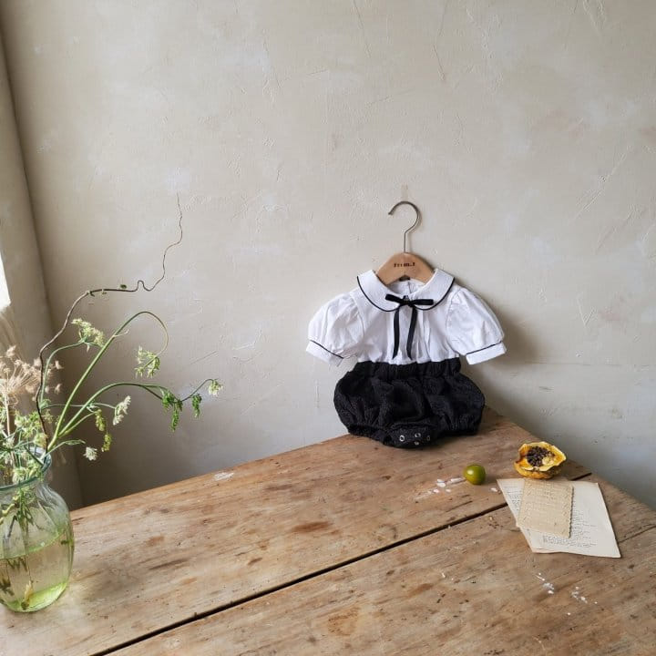 From J - Korean Baby Fashion - #babygirlfashion - Short Sleeve Pintuck Body Suit - 4