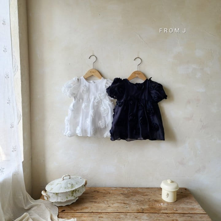 From J - Korean Baby Fashion - #onlinebabyshop - Rose Flower Dress Body Suit