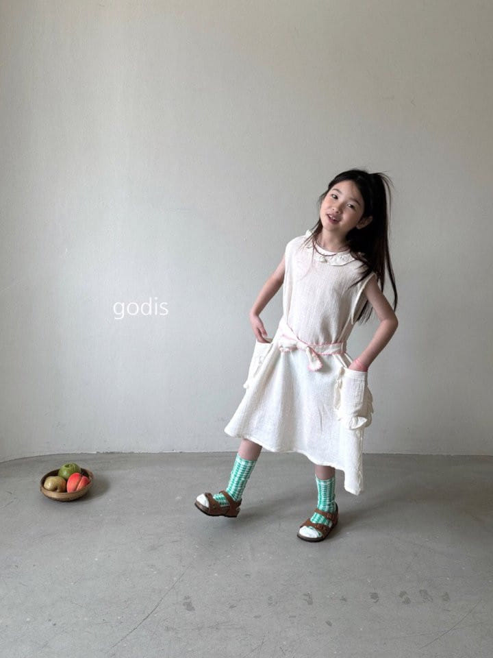Godis - Korean Children Fashion - #Kfashion4kids - Ribbon Belt One-Piece - 3
