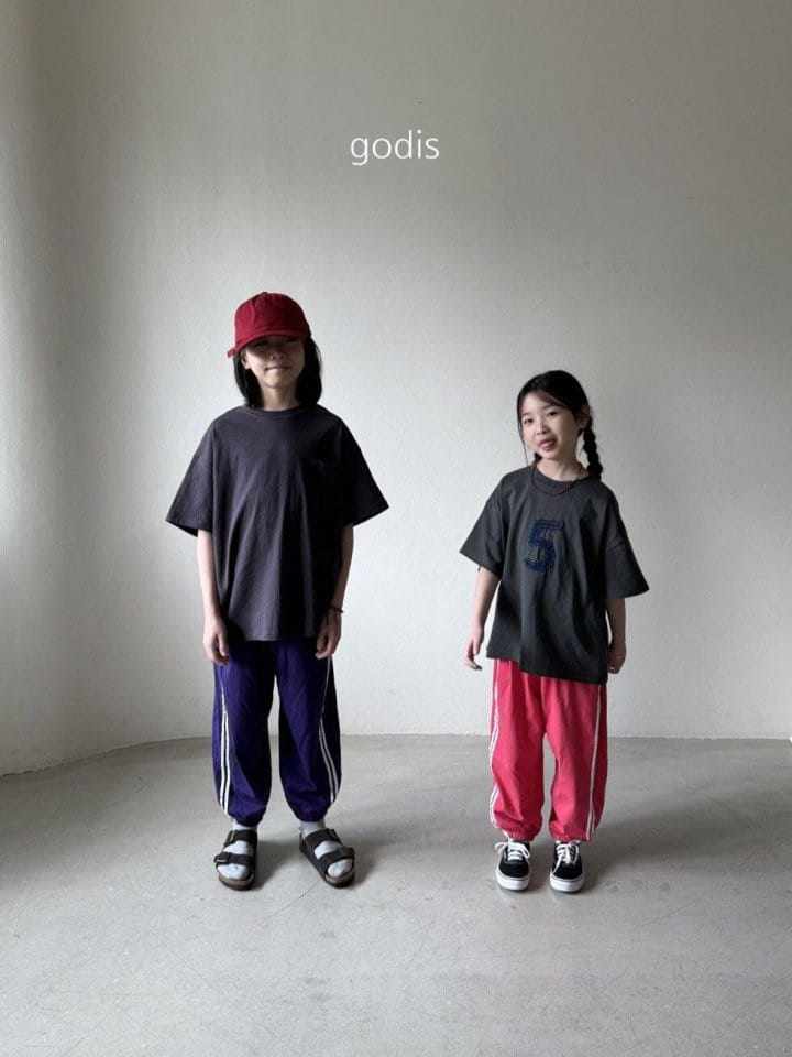 Godis - Korean Children Fashion - #kidsshorts - Tape Two Line Pants - 9