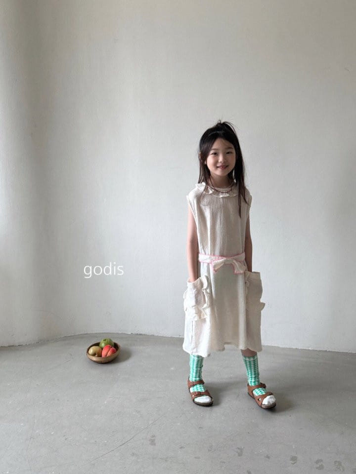 Godis - Korean Children Fashion - #Kfashion4kids - Ribbon Belt One-Piece - 4