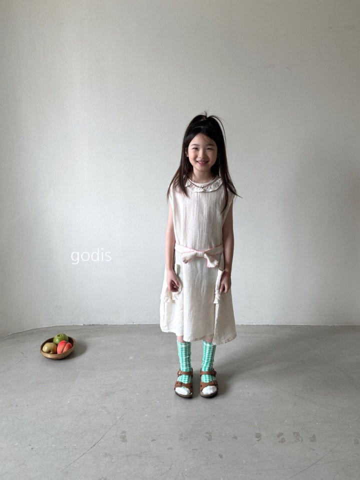 Godis - Korean Children Fashion - #magicofchildhood - Ribbon Belt One-Piece - 5