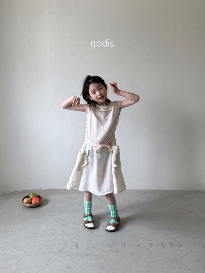 Godis - Korean Children Fashion - #stylishchildhood - Ribbon Belt One-Piece - 10
