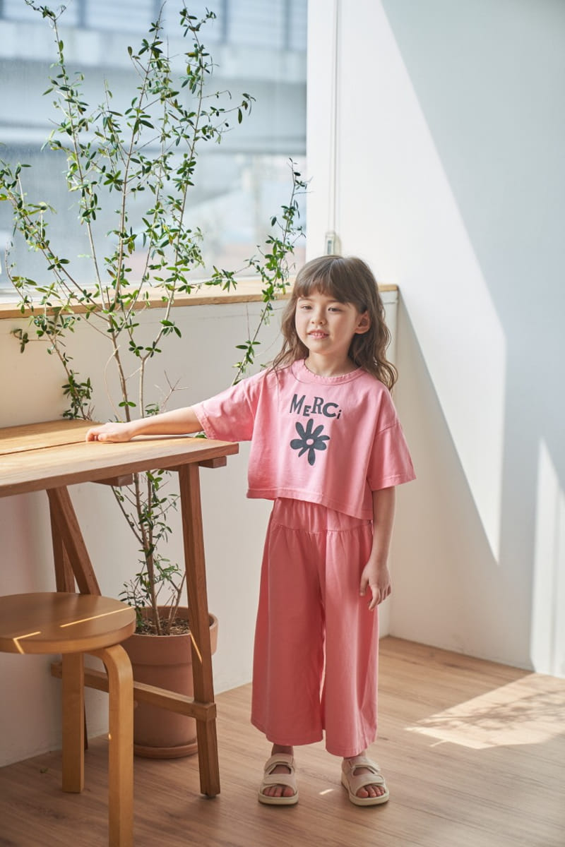 Green Tomato - Korean Children Fashion - #fashionkids - Merci Top Bottom Set