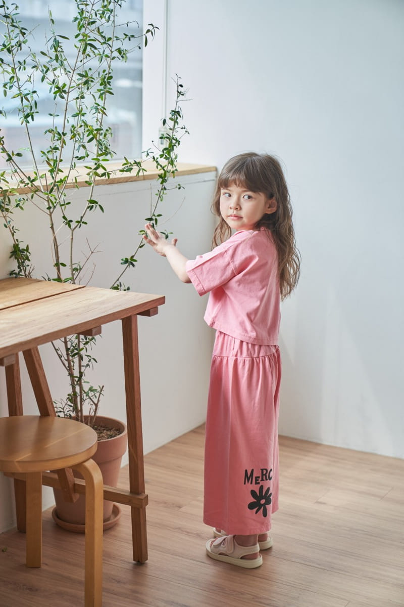 Green Tomato - Korean Children Fashion - #kidsshorts - Merci Top Bottom Set - 2