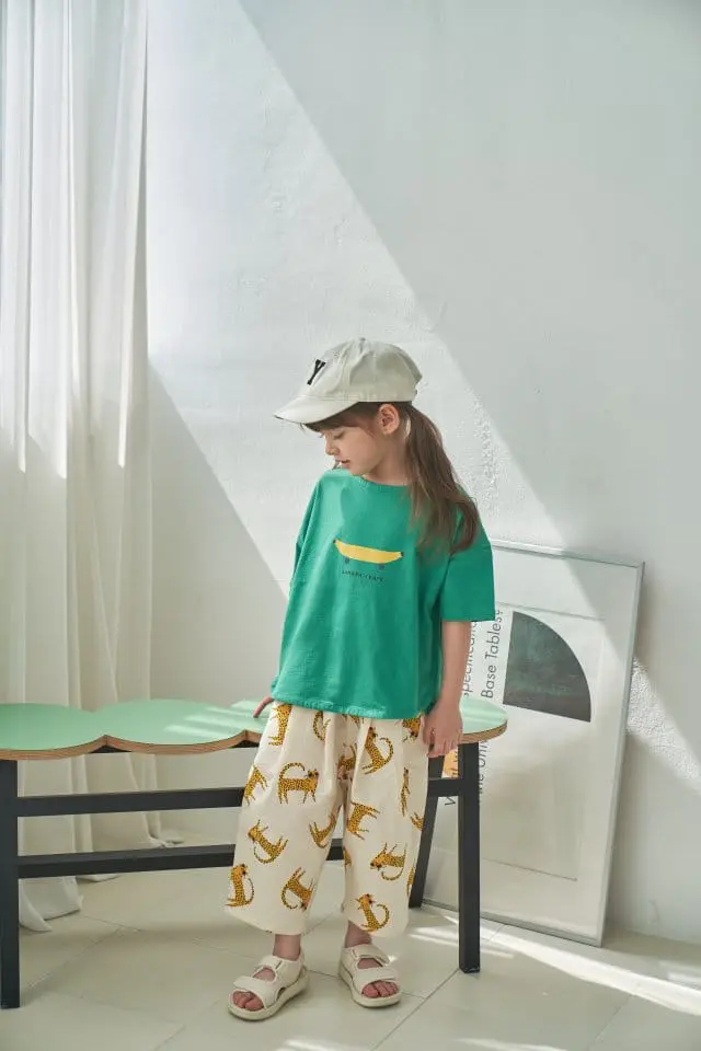Green Tomato - Korean Children Fashion - #littlefashionista - Leopard Wrinkle Pants