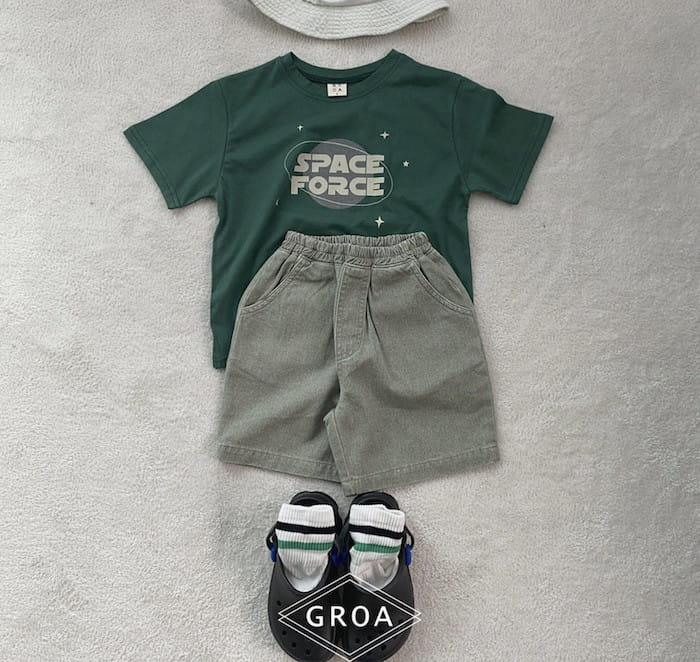 Groa - Korean Children Fashion - #kidsshorts - Space Force Tee - 4