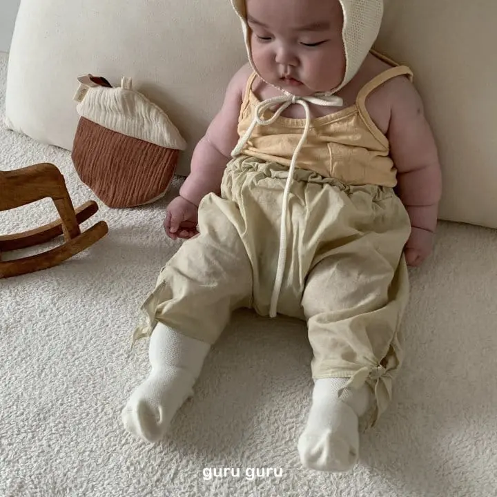 Guru Guru - Korean Baby Fashion - #babyclothing - Ribbon Baggy Pants - 7