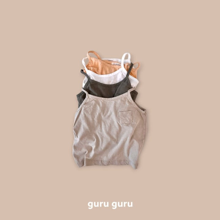 Guru Guru - Korean Baby Fashion - #onlinebabyshop - Pocket Sleeveless Tee