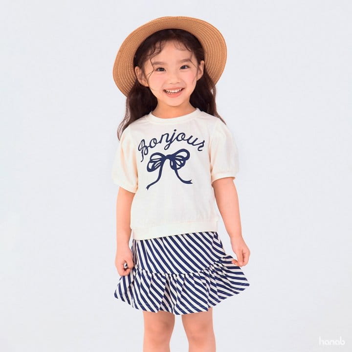 Hanab - Korean Children Fashion - #Kfashion4kids - Bonjour Skirt Top Bottom Set - 2