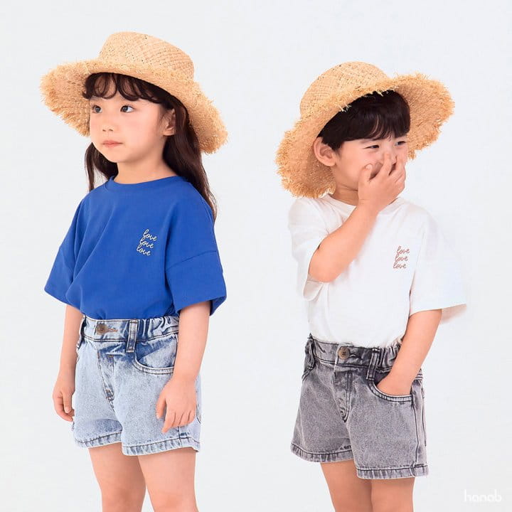 Hanab - Korean Children Fashion - #Kfashion4kids - Stone Denim Shorts
