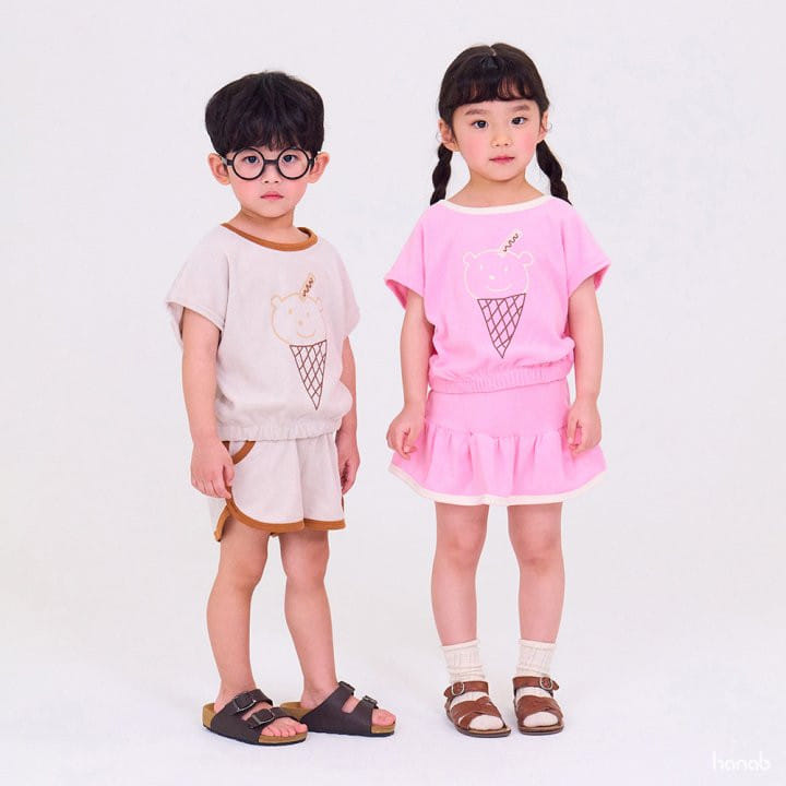 Hanab - Korean Children Fashion - #childofig - Bear Cone Top Bottom Set - 10