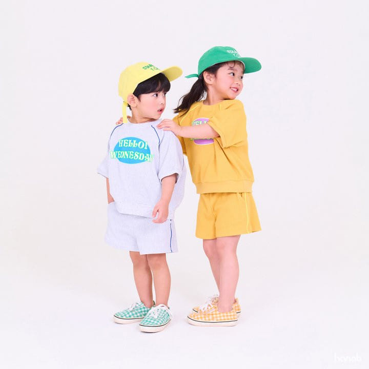 Hanab - Korean Children Fashion - #childofig - Hello Waffle Top Bottom Set - 9