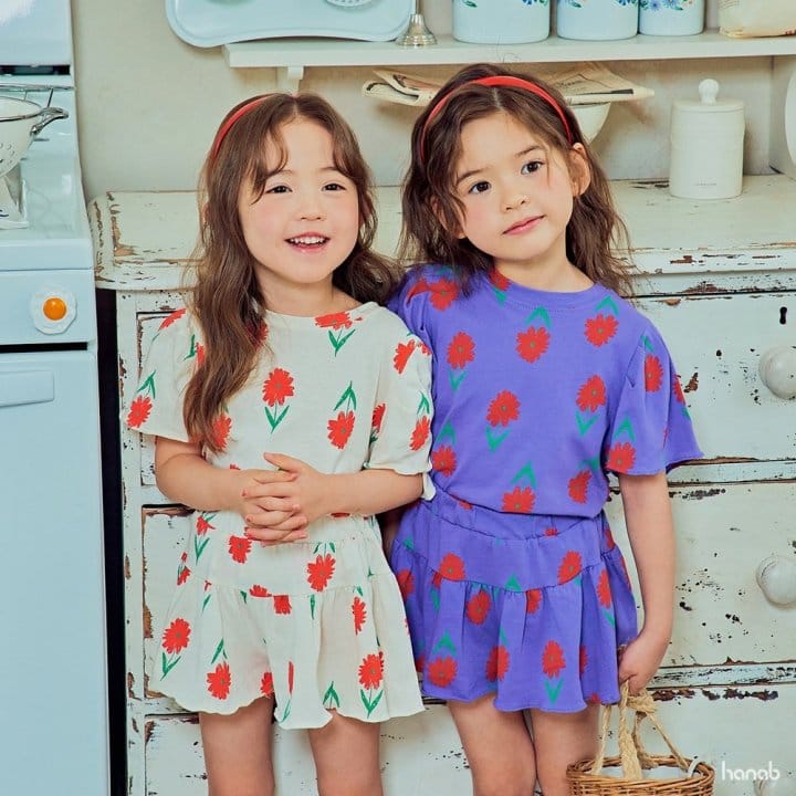 Hanab - Korean Children Fashion - #childofig - Wing Flower Top Bottom Set