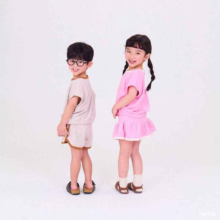 Hanab - Korean Children Fashion - #childrensboutique - Bear Cone Top Bottom Set - 11