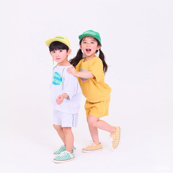 Hanab - Korean Children Fashion - #childrensboutique - Hello Waffle Top Bottom Set - 10