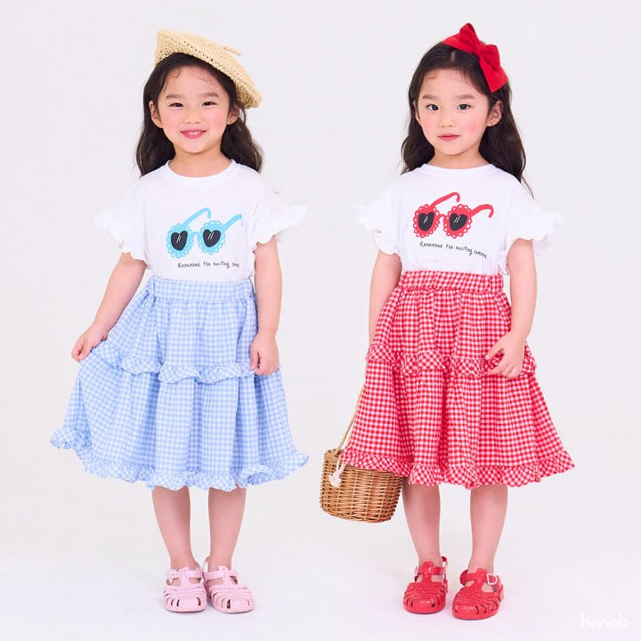 Hanab - Korean Children Fashion - #childrensboutique - Sunglasses Skirt Top Bottom Set