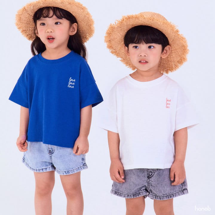 Hanab - Korean Children Fashion - #childrensboutique - Love Love Short Sleeve Tee - 7