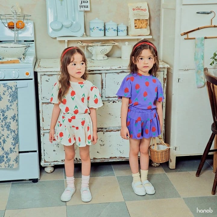 Hanab - Korean Children Fashion - #childrensboutique - Wing Flower Top Bottom Set - 2