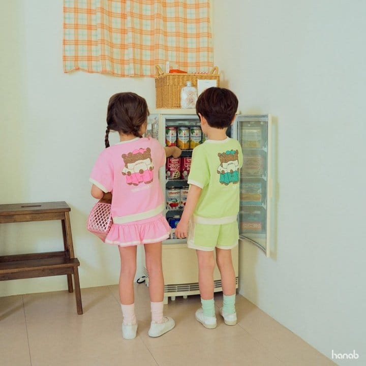 Hanab - Korean Children Fashion - #designkidswear - Original Bear Top Bottom Set - 2
