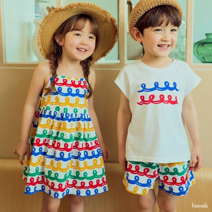 Hanab - Korean Children Fashion - #discoveringself - Wave Pants One-Piece Set - 6