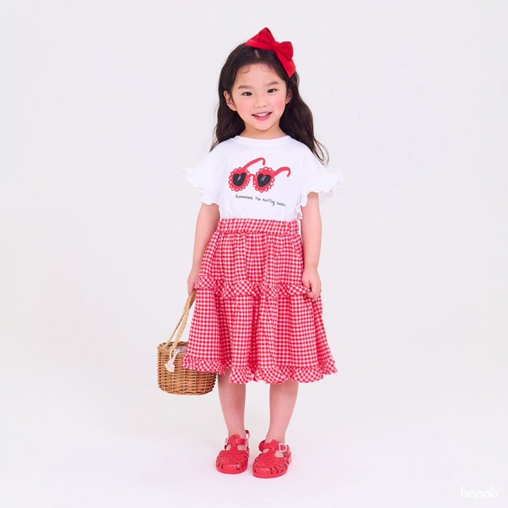 Hanab - Korean Children Fashion - #discoveringself - Sunglasses Skirt Top Bottom Set - 4