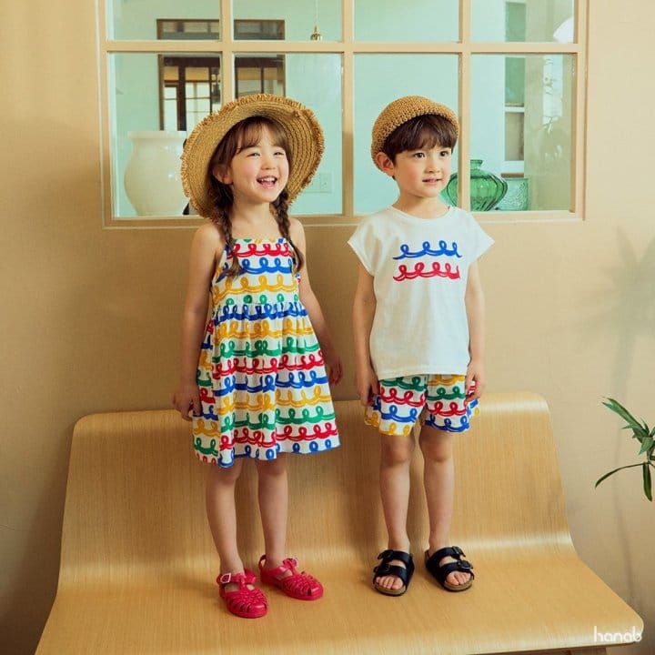 Hanab - Korean Children Fashion - #fashionkids - Wave Pants One-Piece Set - 7