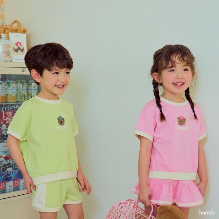 Hanab - Korean Children Fashion - #discoveringself - Original Bear Top Bottom Set - 4