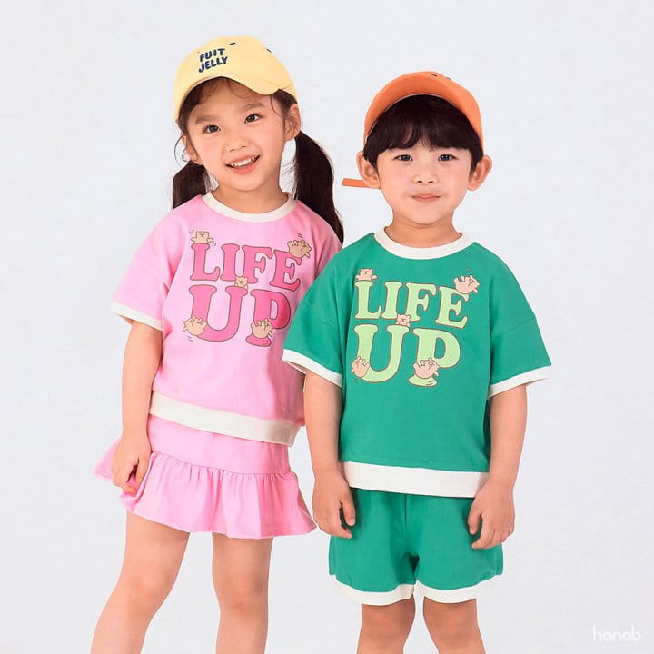 Hanab - Korean Children Fashion - #fashionkids - Life Up Top Bottom Set