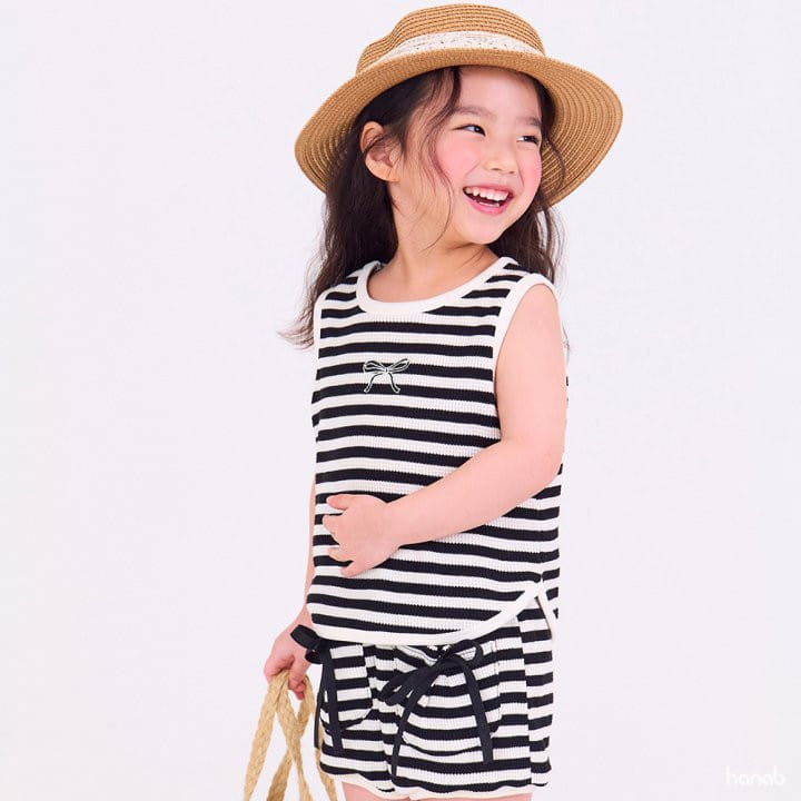 Hanab - Korean Children Fashion - #kidsstore - Ribbon ST Top Bottom Set