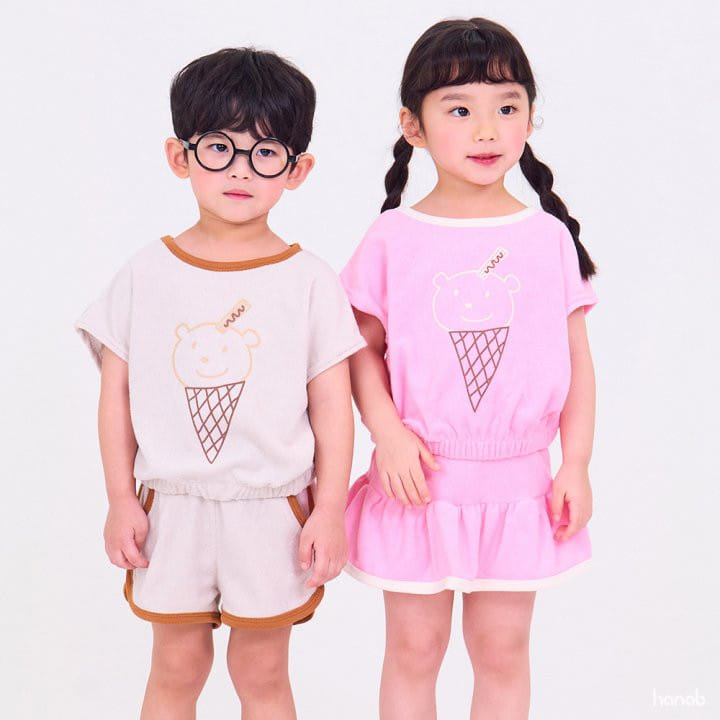 Hanab - Korean Children Fashion - #kidzfashiontrend - Bear Cone Top Bottom Set